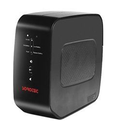 Wall mountable 12 volt DC UPS Power Supply bypass output with battery backup